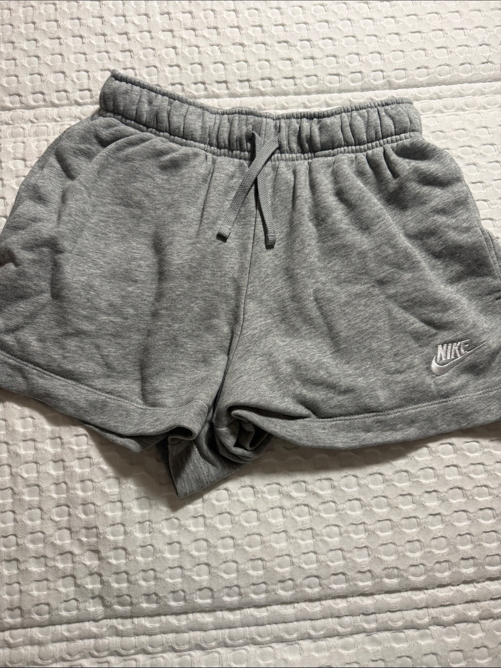 Nike Women's Grey Pull-On Athletic Shorts with Drawstring